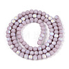Frosted Opaque Glass Beads Strands GLAA-T032-P4mm-MBB07-2