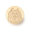 Golden Tone Wax Seal Brass Stamp Heads AJEW-U008-03G-23-1