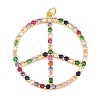 Brass Micro Pave Cubic Zirconia Pendants KK-L275-56G-02B-1