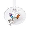 Alloy Tree of Life Wine Glass Charm AJEW-JO00214-3