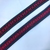 Ethnic Style Embroidery Flat Polyester Elastic Rubber Cord/Band OCOR-WH0079-98B-1