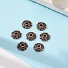 4-Petal Tibetan Style Alloy Flower Bead Caps LS-TIBE-S222-R-NR-4