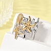 304 Stainless Steel Open Cuff Rings for Women RJEW-K316-01GP-3