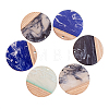 16Pcs 4 Colors Transparent Resin & Walnut Wood Pendants RESI-CJ0001-205-4
