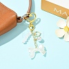 Brass & ABS Plastic Imitation Pearl Pendant Decorations HJEW-YW00398-5