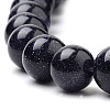 Synthetic Blue Goldstone Beads Strands G-S259-41-6mm-3