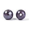 Electroplate Round Glass Beads Strands EGLA-T029-07B-2