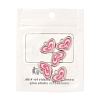 Pink Alloy Enamel Heart Charm Pendants Great for Mother's Day Gifts Making X-ENAM-19.5X19.5-6