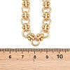 8MM 304 Stainless Steel Twisted Ring Link Chain Necklaces NJEW-Z105-04G-02-5