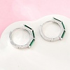 Brass Micro Pave Cubic Zirconia Hoop Earrings KK-CBA8324-12P-02-3