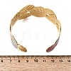 304 Stainless Steel Colorful Enamel Wide Cuff Bangles for Women BJEW-A159-01A-G-3