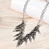 304 Stainless Steel Dragon Claw Bib Necklaces for Men NJEW-D345-02AS-3