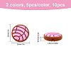 10Pcs 2 Colors Food Grade Eco-Friendly Silicone Beads SIL-CA0001-77-2