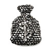 Handmade Polymer Clay Rhinestone Beads CLAY-Z006-04A-1