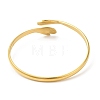 Ion Plating(IP) 304 Stainless Steel Double Hands Hug Open Cuff Bangle BJEW-L682-003G-2