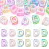 20Pcs UV Plating Transparent Acrylic European Beads OACR-TADJ0001-19D-1