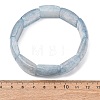 Rectangle Natural Dyed White Jade Imitation Aquamarine Beaded Stretch Bracelets for Women Men GG-CBA9ACE-C11-5