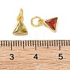 Brass Micro Pave Cubic Zirconia Pendants KK-L264-03G-3