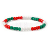 Christmas Resin Beaded Stretch Bracelets for Women TY5833-6-1