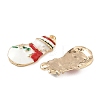 Christmas Alloy Enamel Pendants ENAM-I073-03G-2