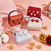 4 Sets 4 Colors Foldable Imitation Leather Wedding Bowknot Candy Bags CON-WR0001-05-5