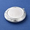 Rack Plating Brass Locket Pendant Cabochon Settings KK-F090-06S-2