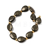 Natural Pyrite Beads Strands G-Z131-B01-01-3