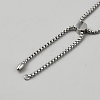 Stainless Steel Box Chain Slider Bracelet Makings BJEW-WH0012-86P-2