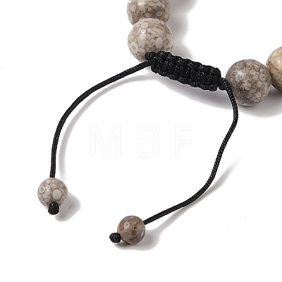 10mm Round Natural Maifanite Braided Bead Bracelets BJEW-C067-01C-06-1
