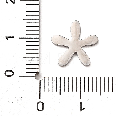 Flower 304 Stainless Steel Cabochons STAS-Z197-02P-1