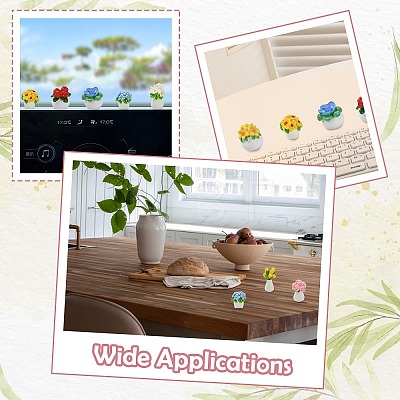22 Pcs 11 Styles Resin Flower Ornaments DJEW-CJ0001-24-1