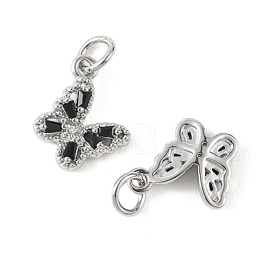 SHEGRACE Brass Micro Pave Cubic Zirconia Charms XGRQ5K010-628P-H-1