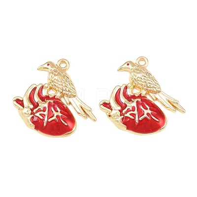 Rack Plating Alloy Enamel Pendants AL-CBA2B10-01G-02-1