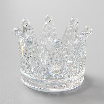 Embossed Glass Candle Holder AJEW-WH0041-83A-1