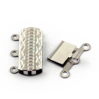 304 Stainless Steel Box Clasps STAS-Q194-26-1
