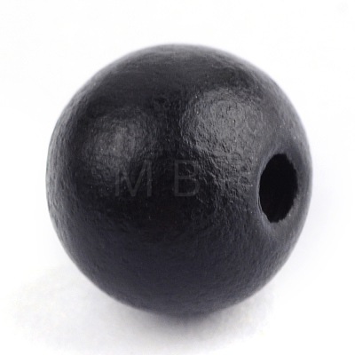 Dyed Natural Wood Beads WOOD-S662-9x10mm-06-1