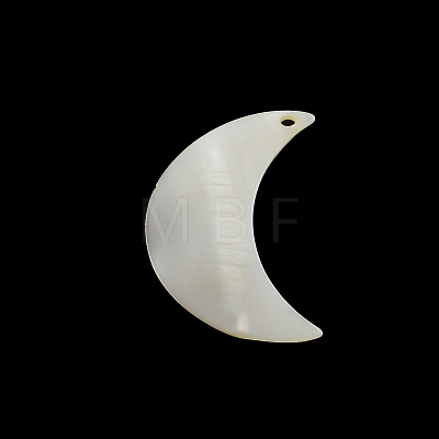 Moon Freshwater Shell Pendants SHEL-F001-12-1
