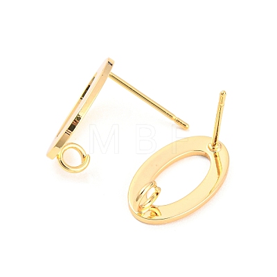 Rack Plating Brass Stud Earring Findings KK-M261-54G-1