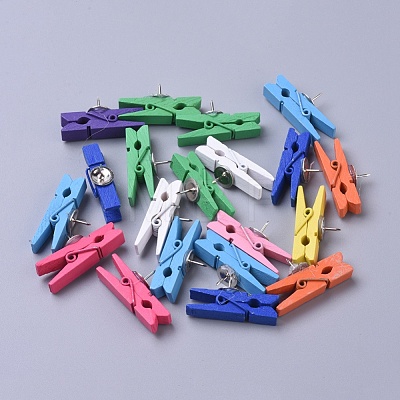 Wooden Craft Clips DIY-WH0148-42-1