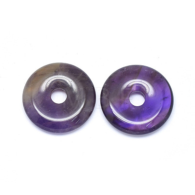 Natural Amethyst Pendants G-P415-22B-1