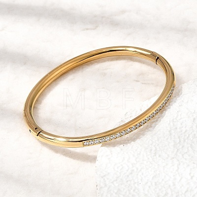 304 Stainless Steel & Cubic Zirconia Hinged Bangles BJEW-H644-07G-1