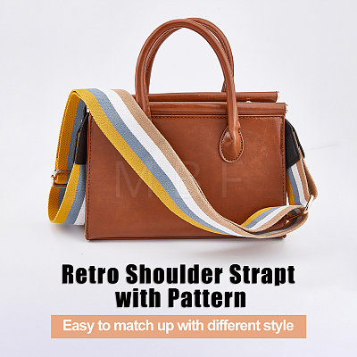 Stripe Pattern Polyester Adjustable Webbing Bag Straps FIND-WH0126-315B-1
