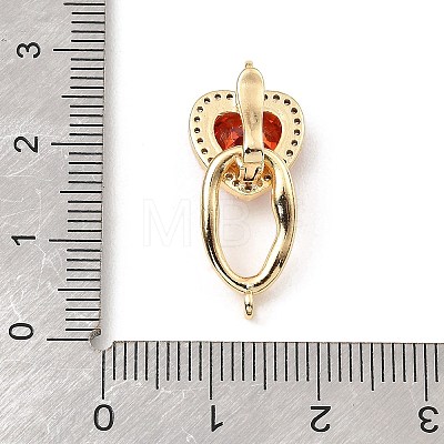 Brass Micro Pave Cubic Zirconia Fold Over Clasps KK-G484-03A-G-1