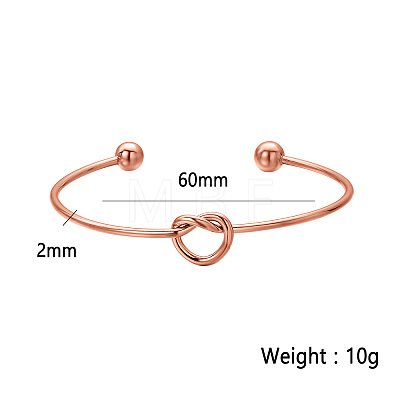 Stylish Knot Stainless Steel Cuff Bangles NA2326-2-1