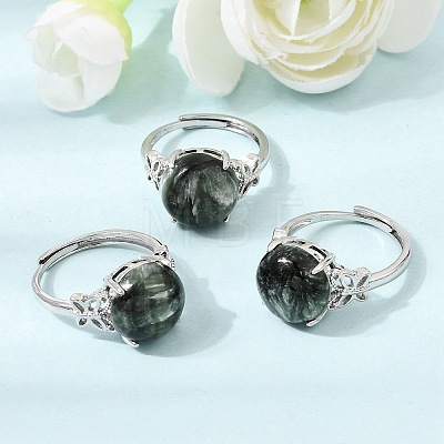 Brass Micro Pave Cubic Zirconia Finger Rings CU-CBA260E-16P-1