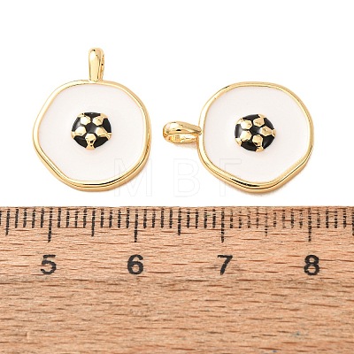 Brass Enamel Pendants KK-CJC12A6-01D-G-1