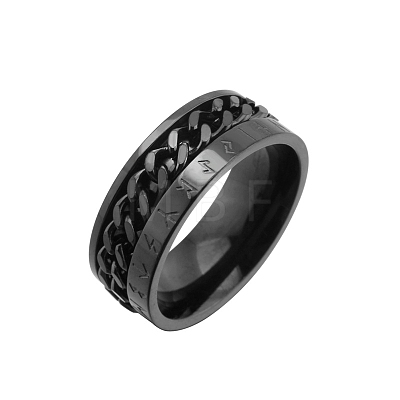 Rotatable Titanium Steel Finger Ring PW-WGE3233-11-1