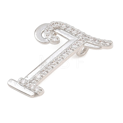 Brass Micro Pave Clear Cubic Zirconia Pendants CU-CBA8481-01P-T-1
