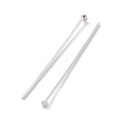Rhodium Plated 925 Sterling Silver Flat Head Pins STER-M117-03C-P-1