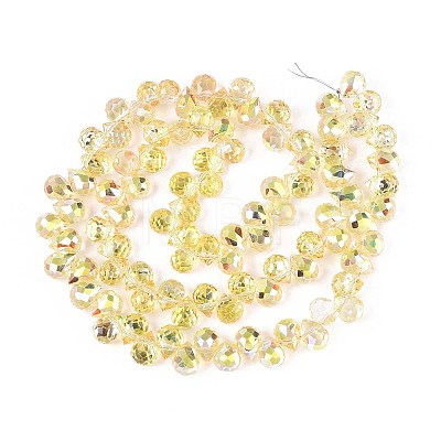 Transparent Glass Beads Strands GLAA-T006-14D-1